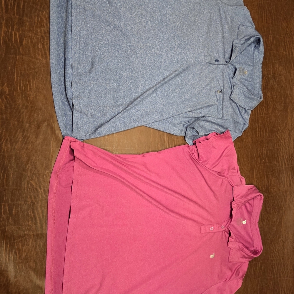 Pink and Blue Polo Shirts